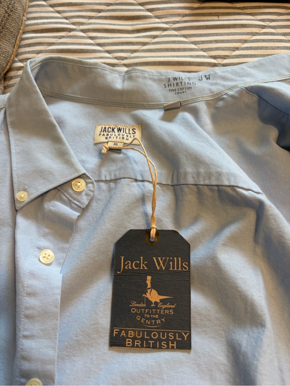 Jack Wills Men's Light Blue Button-Up Shirt